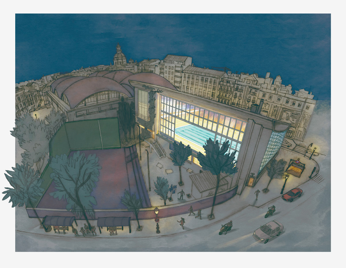 "La Latina" sports Center. Published in M21 Magazine, number 11, Yanuary 2018, Madrid - Polideportivo "La Latina", publicada en M21 Magazine, nª 11, enero 2018. Madrid
