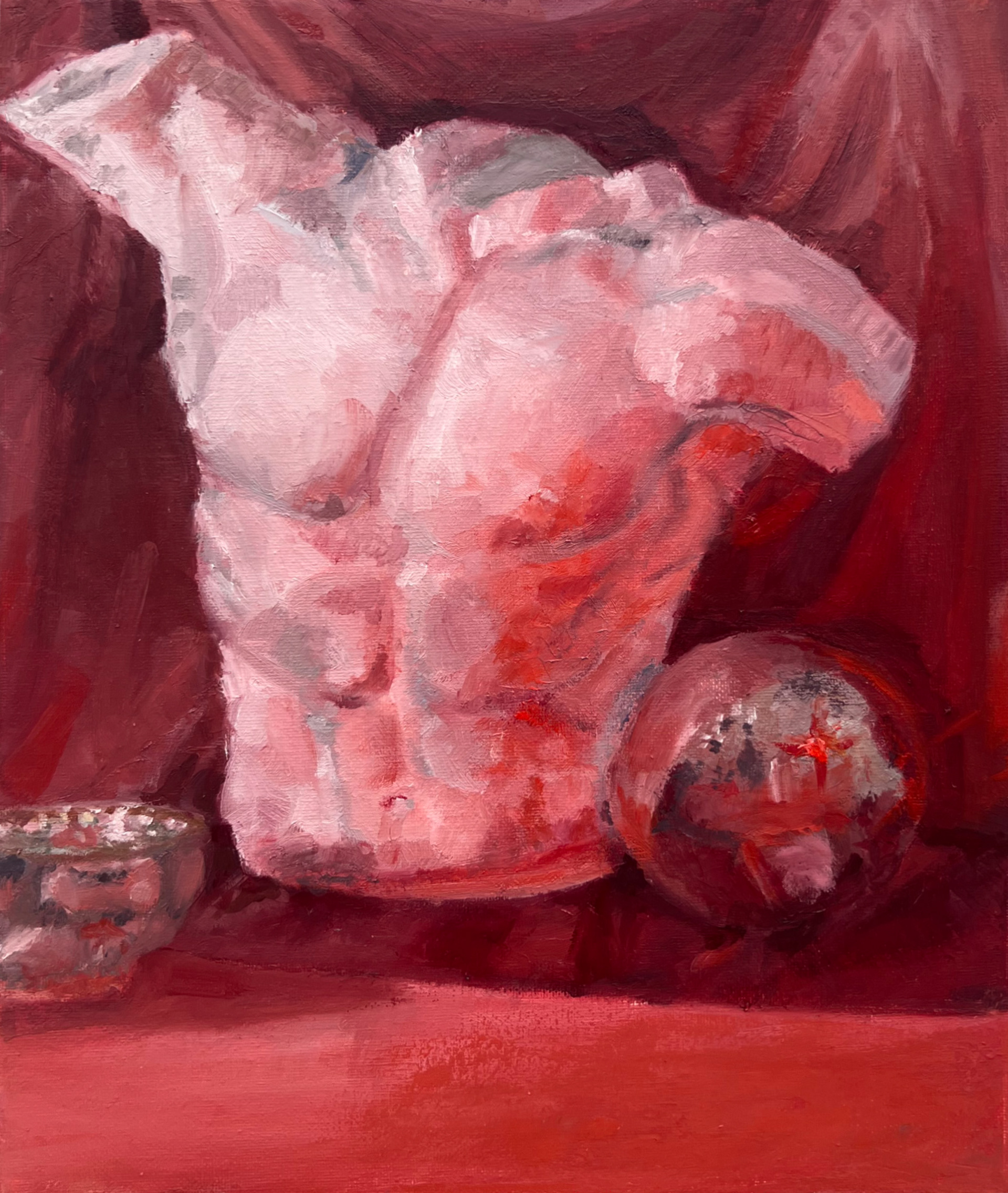 Red Bust: 9x12" Oil on Canvas - 2023