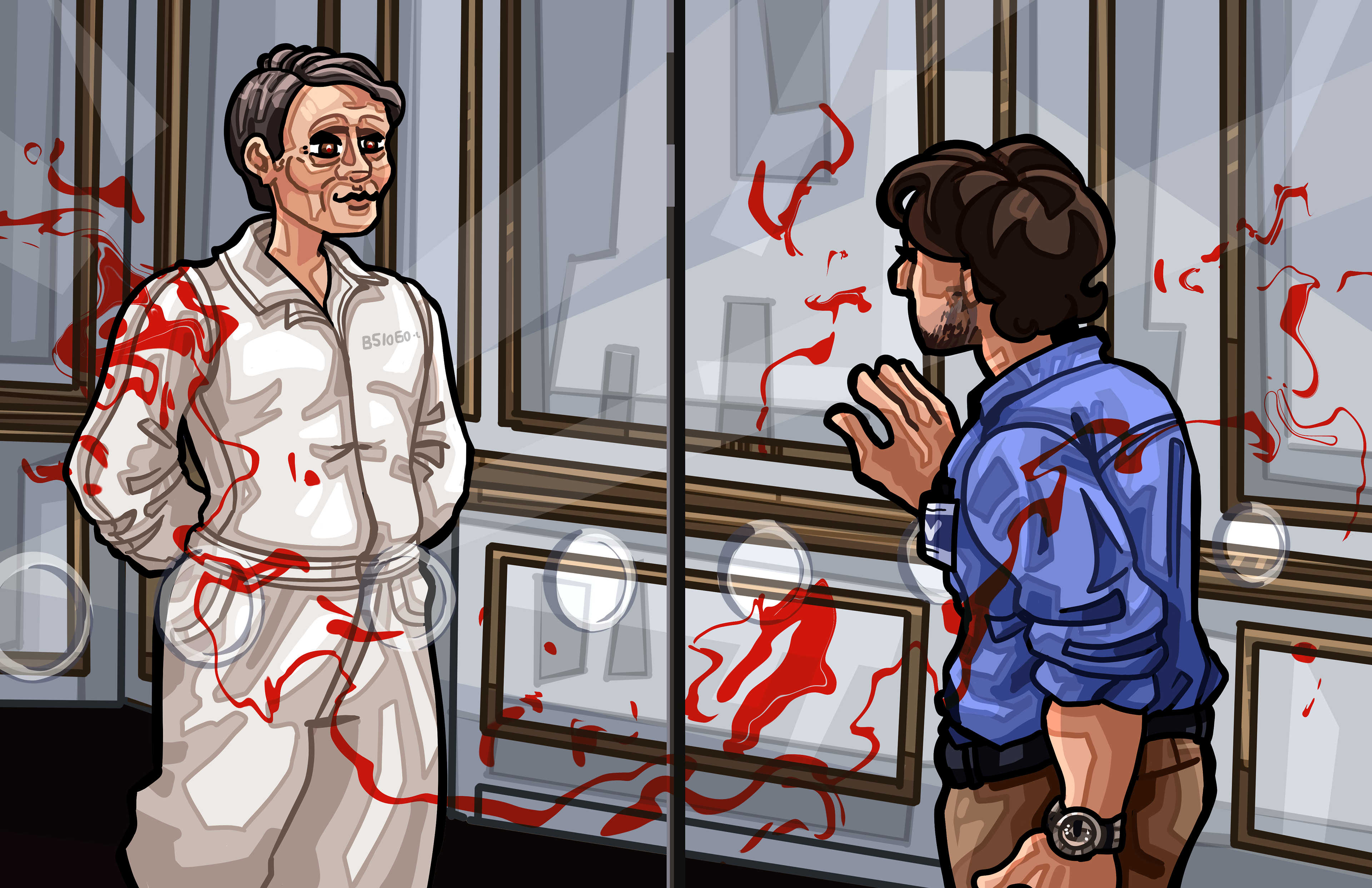 Along the Glass Hannibal Fanwork: Clip Studio Paint-2024