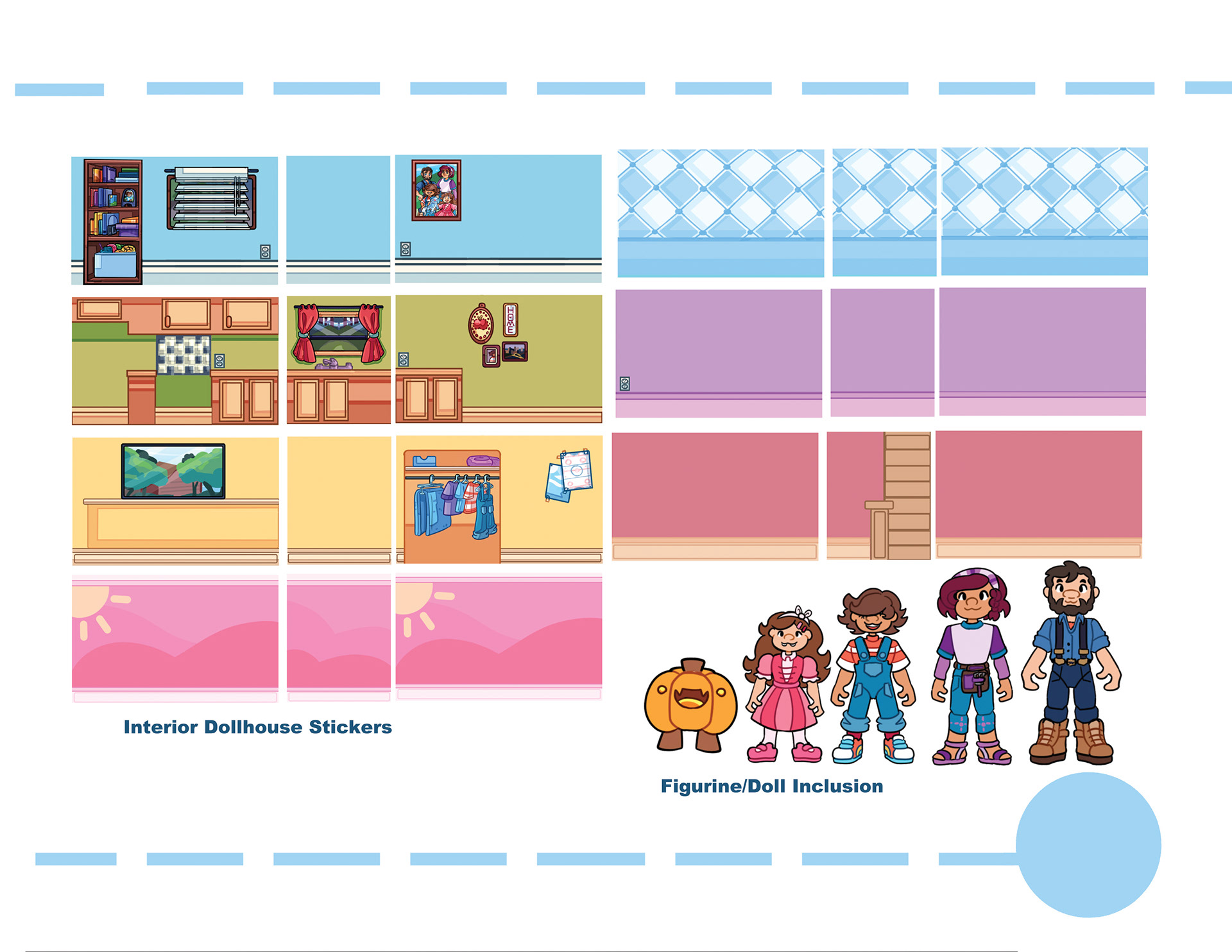 Kasey & Patch- DuBois House Interior Stickers & Figures