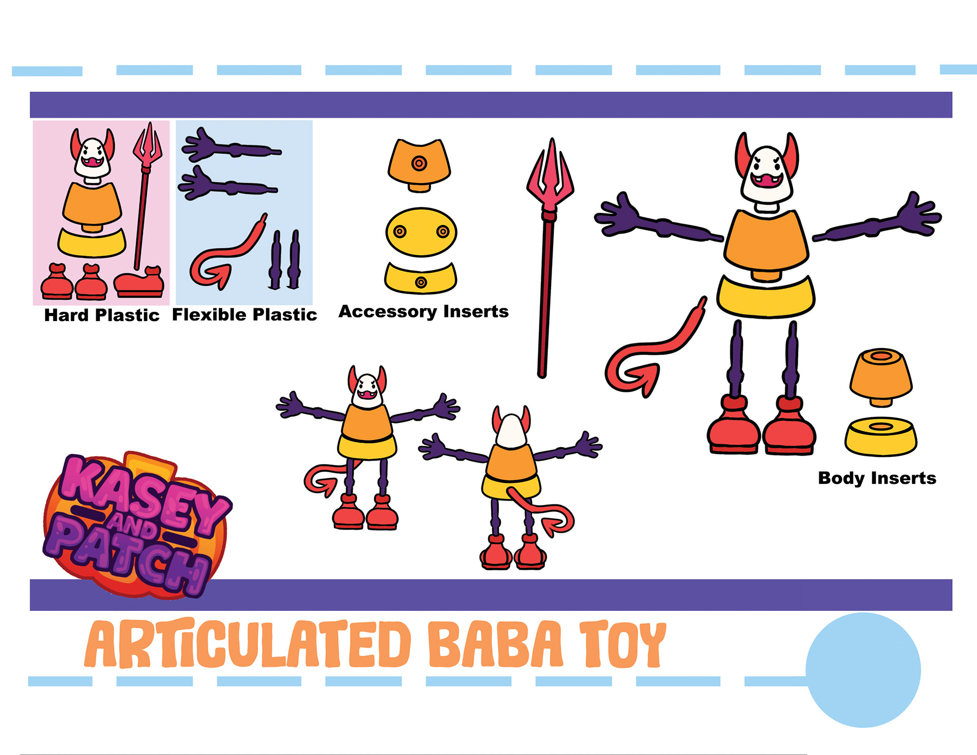 Kasey & Patch- Articulated BaBa Toy