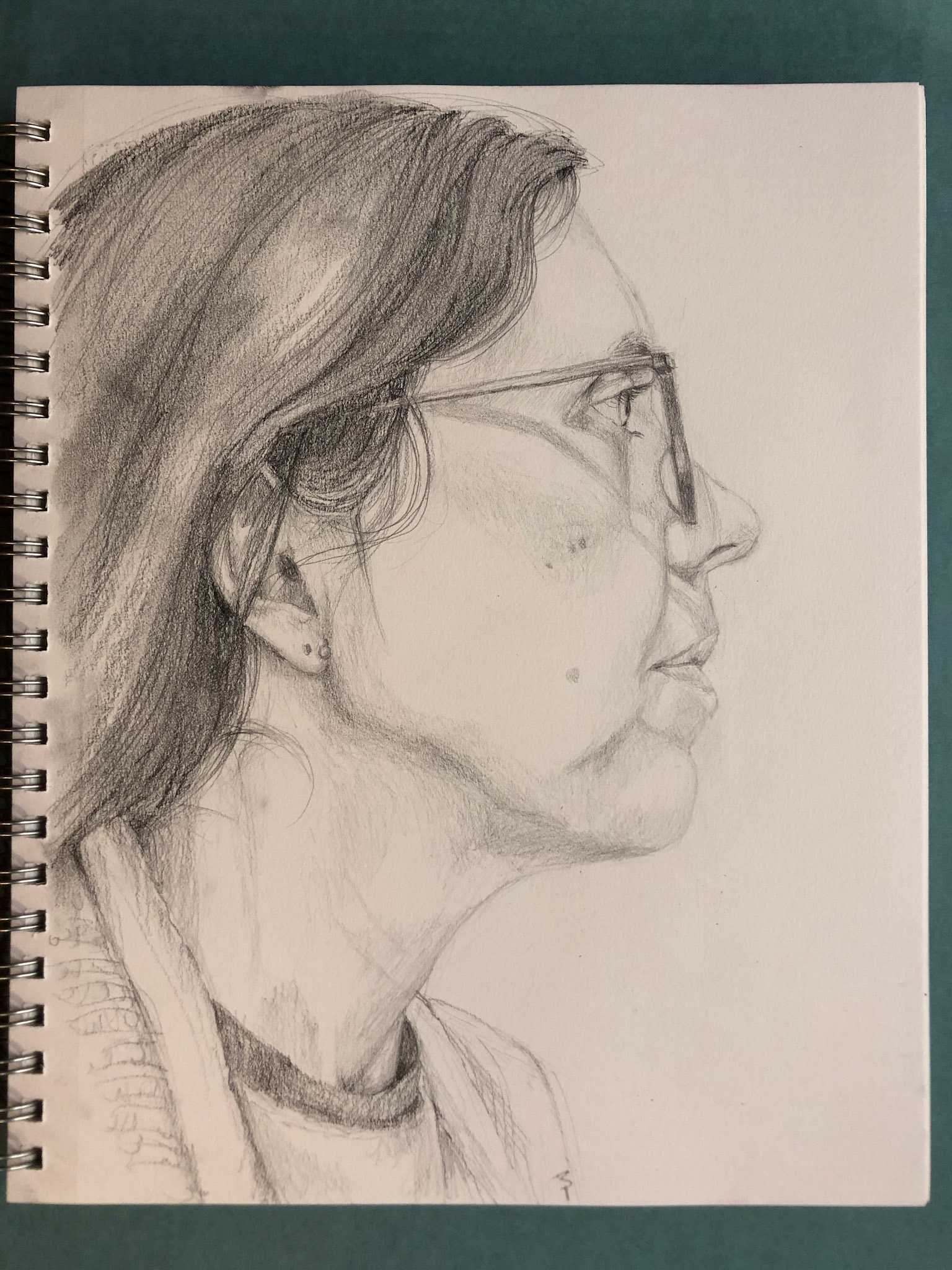 Self-portrait 2020, graphite