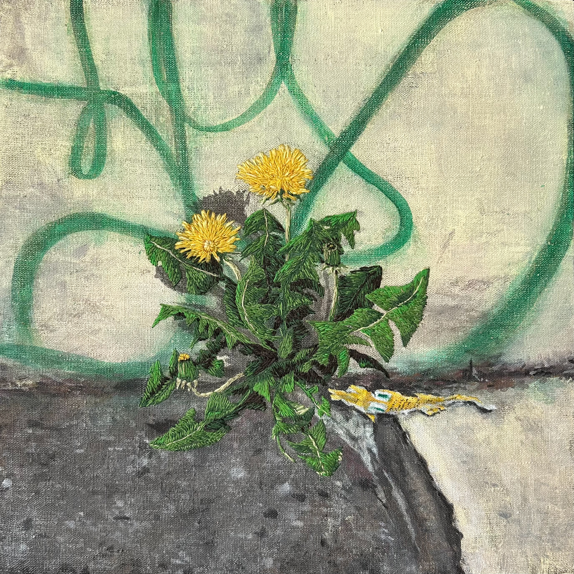 Dandelions 18" x 18"