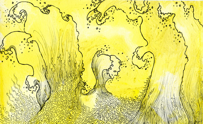 Wave, 9.25"x5.5"