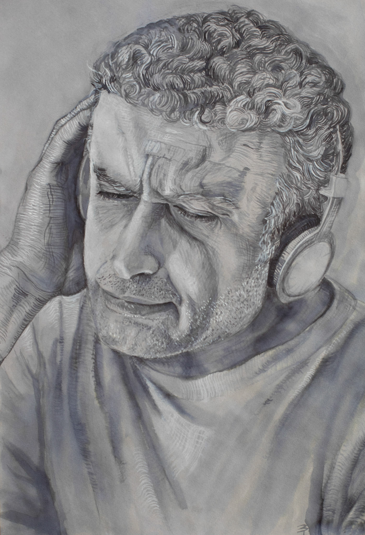 Ink and watercolor (in private collection)