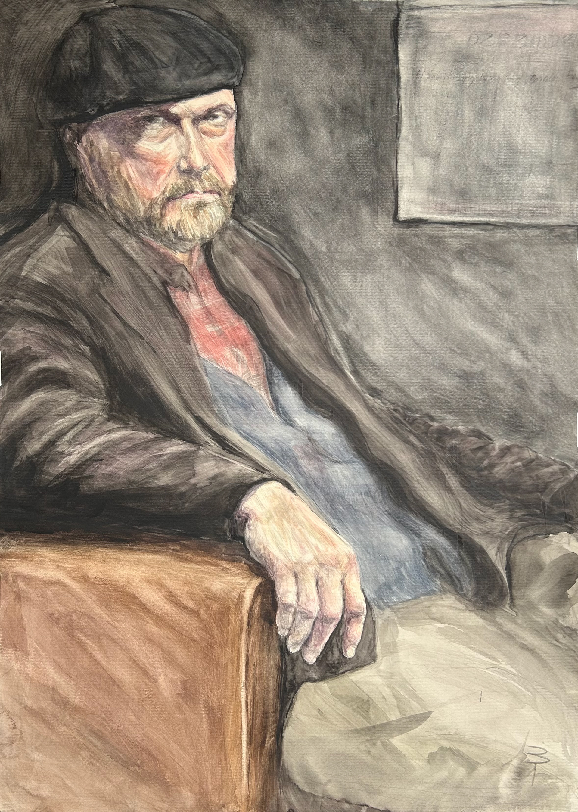 December, Watercolors, 27" x 19"