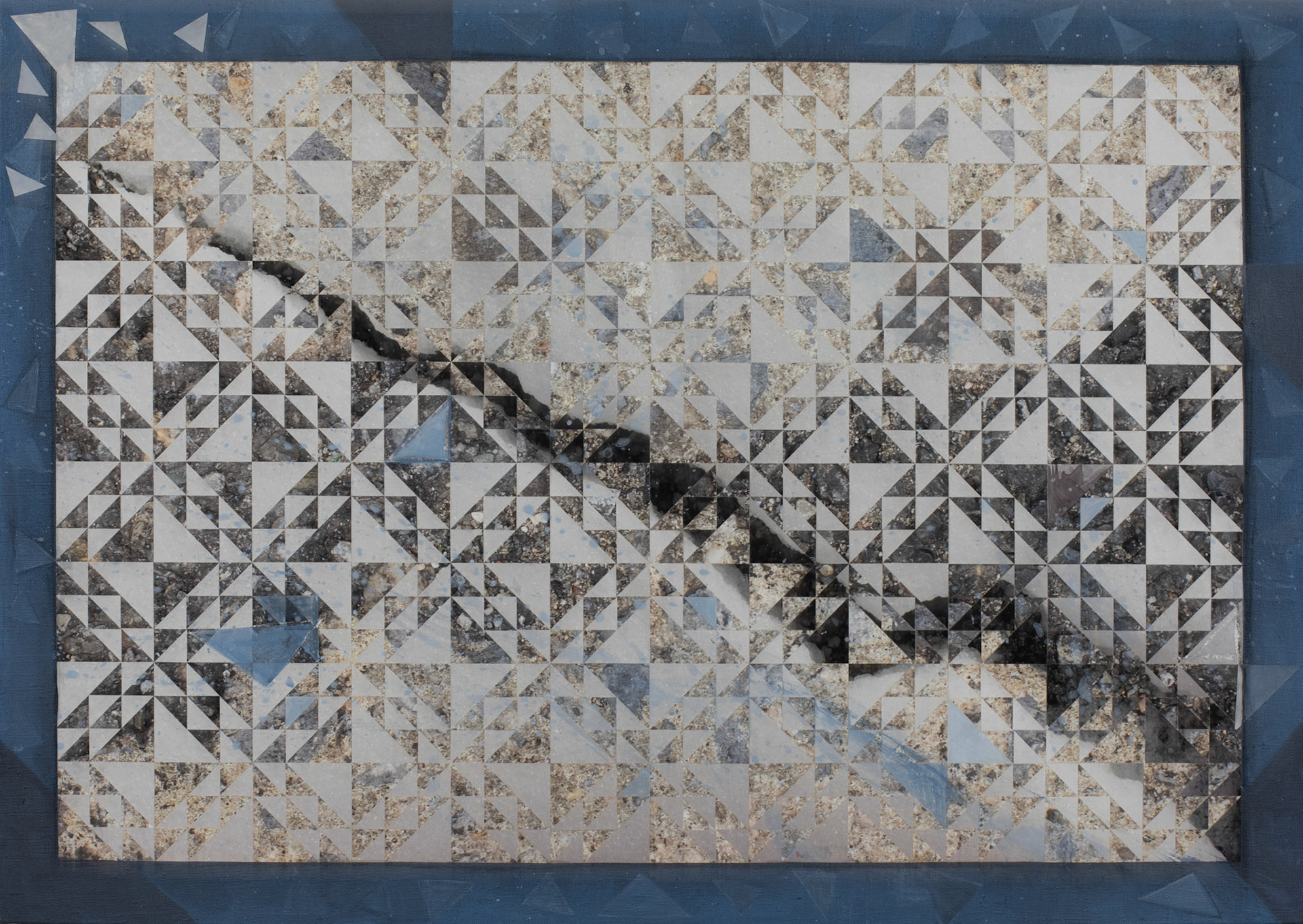 Snow, 28"x40", Mixed media