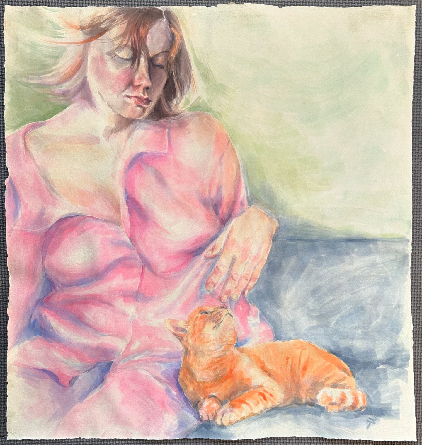 Pussy Cat, Watercolor