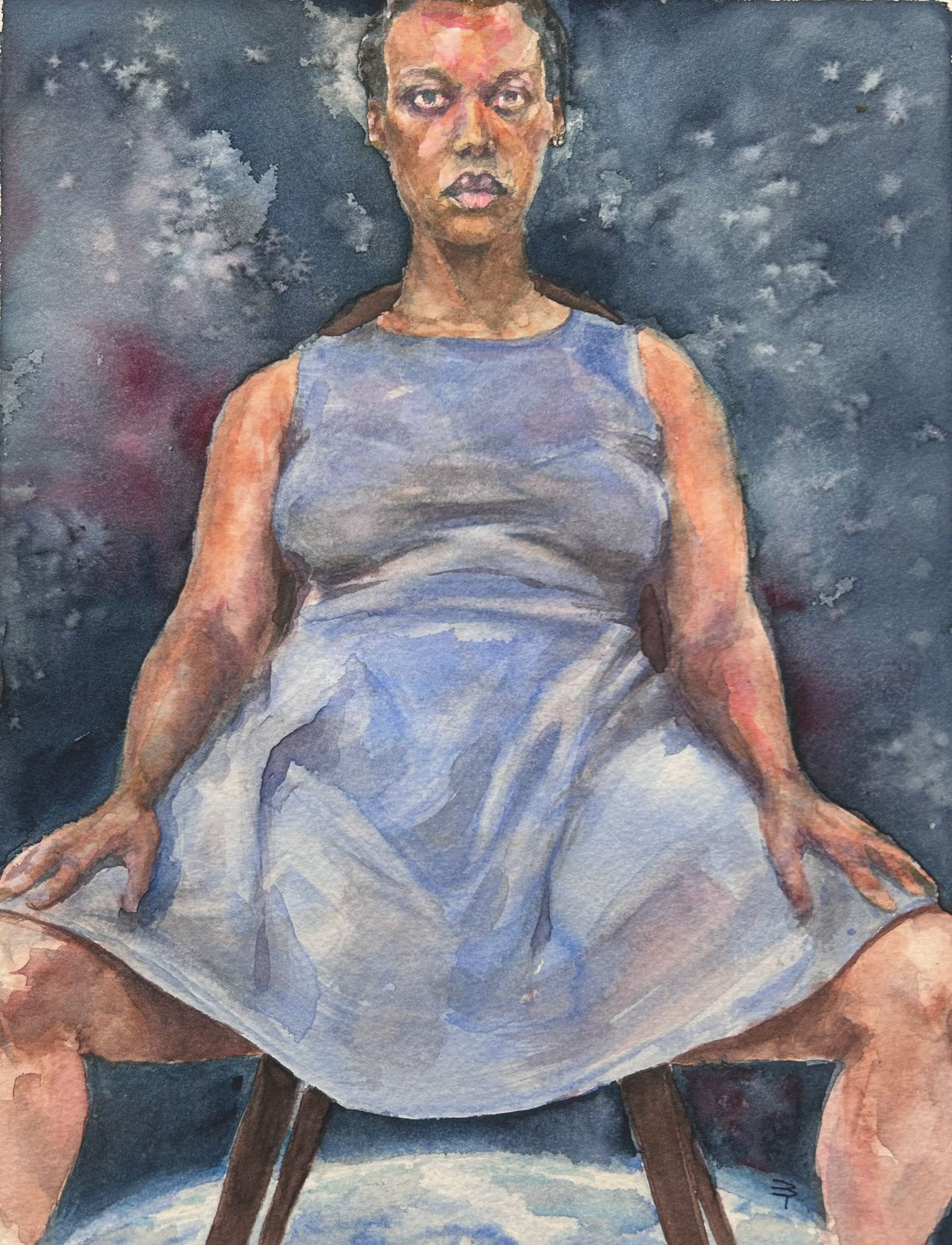 This is Ayanna, Watercolors on paper