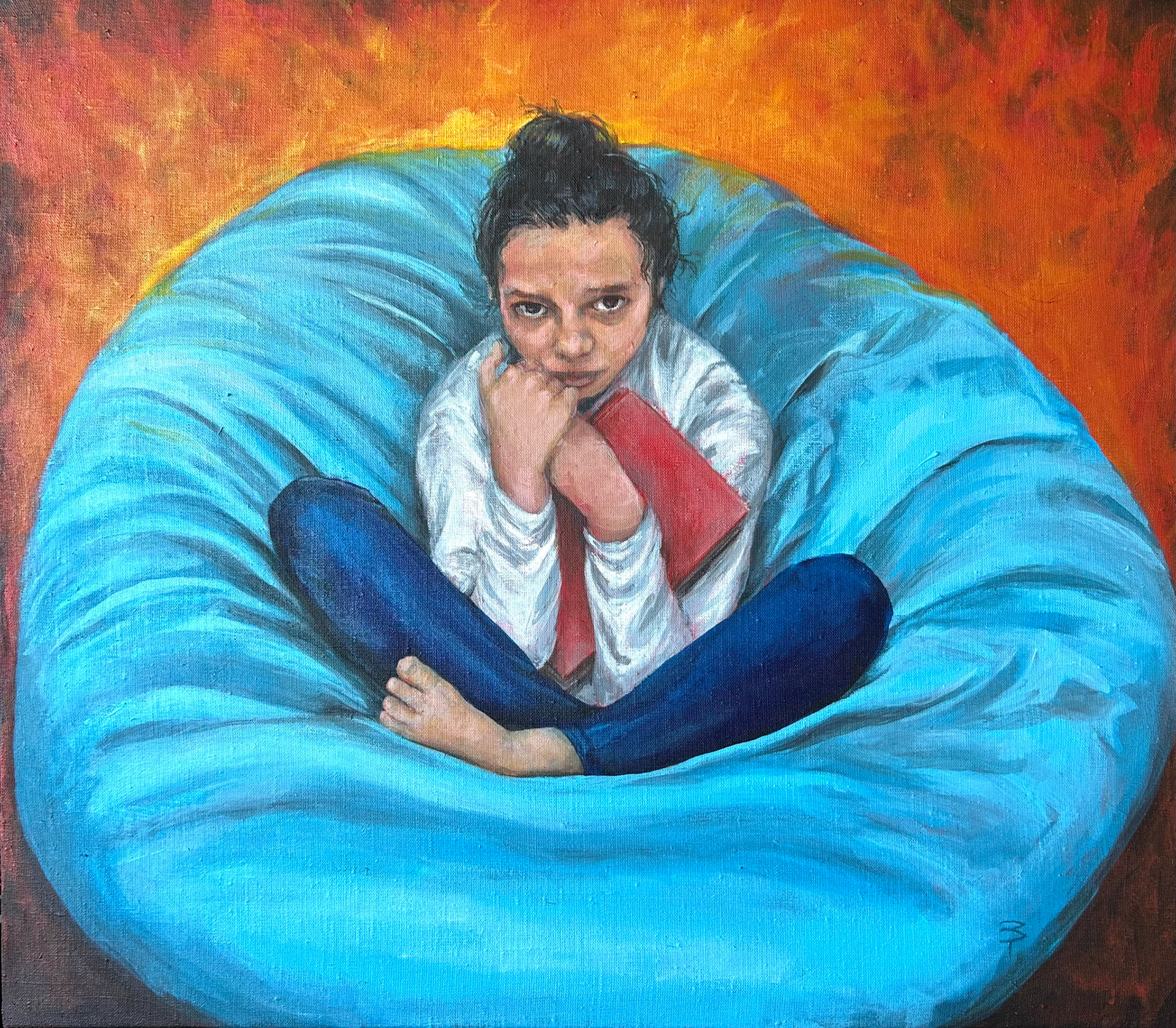Hold Dear, Acrylic on Linen, 30" x 34"