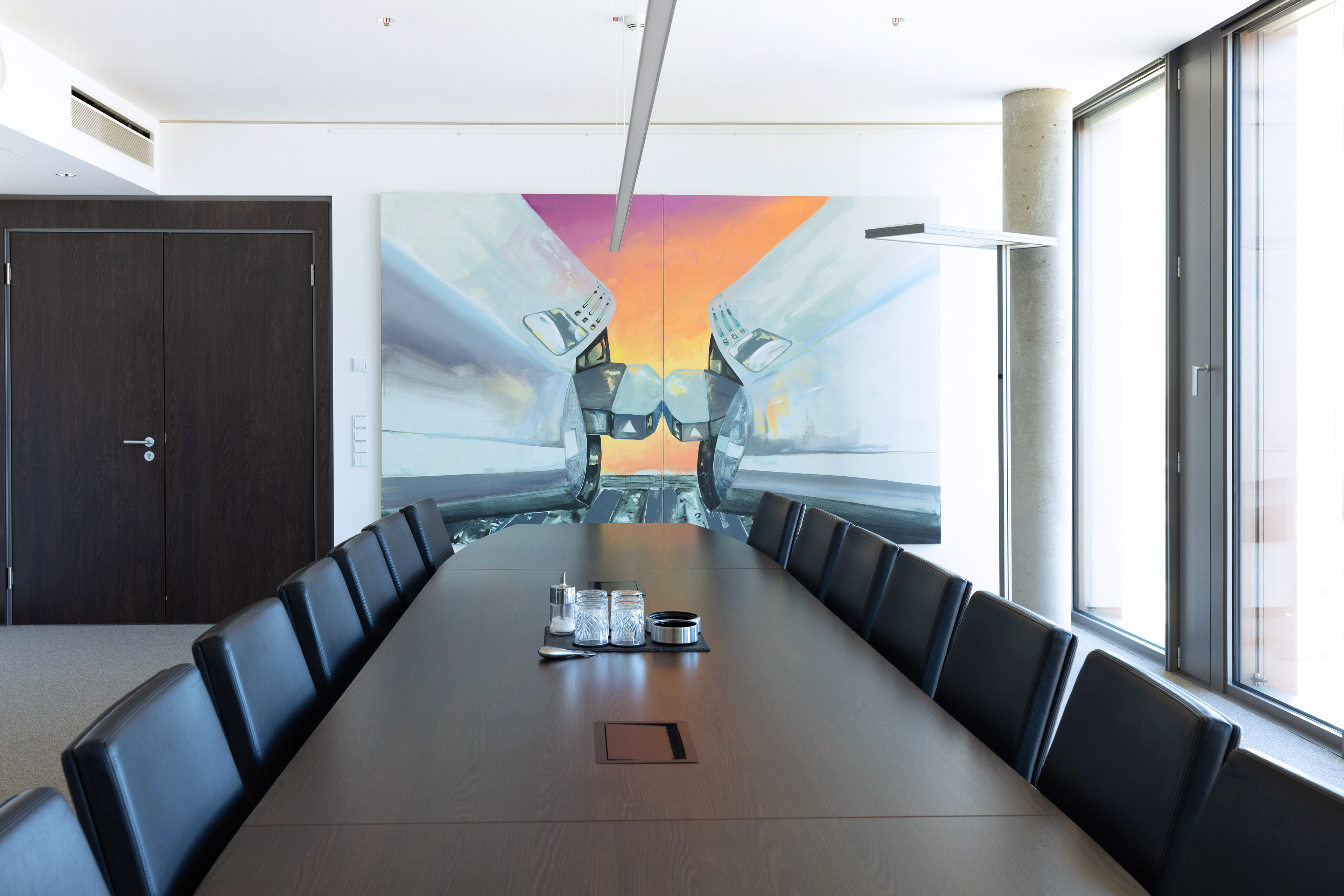 ICE Kupplungsvorgang, 2024, Acryl auf Leinwand, je 200 × 160 cm