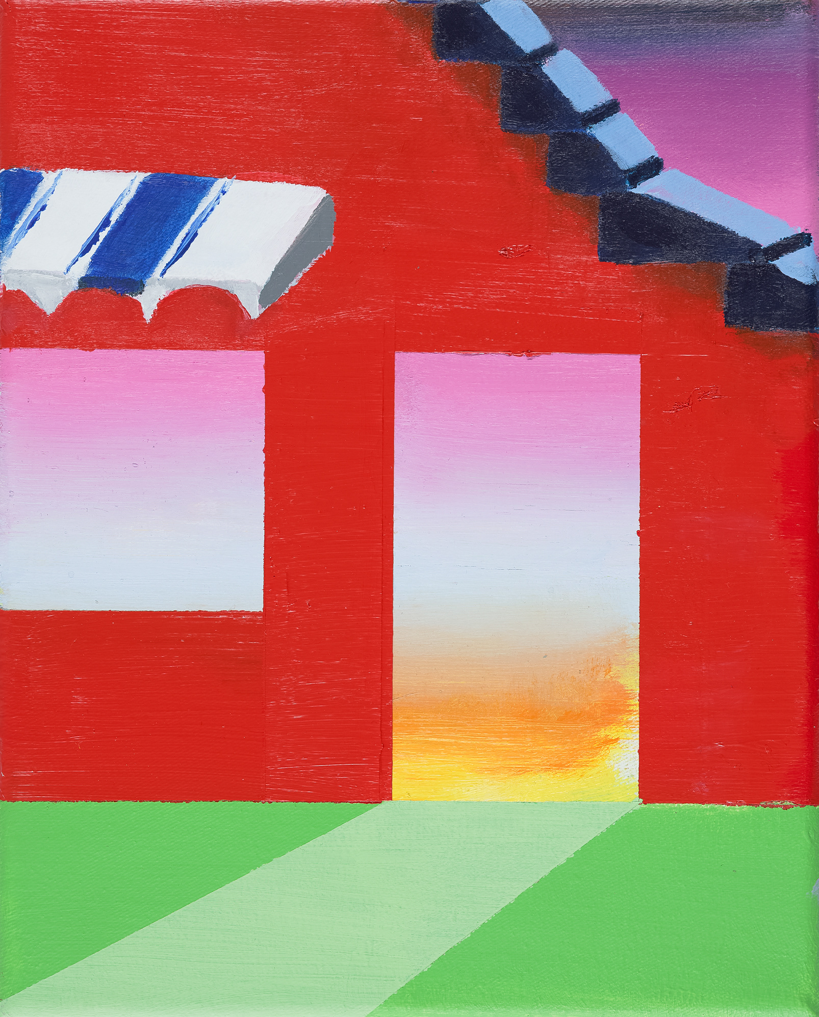 Haus, Acryl auf Leinwand, 25 × 20 cm, 2025