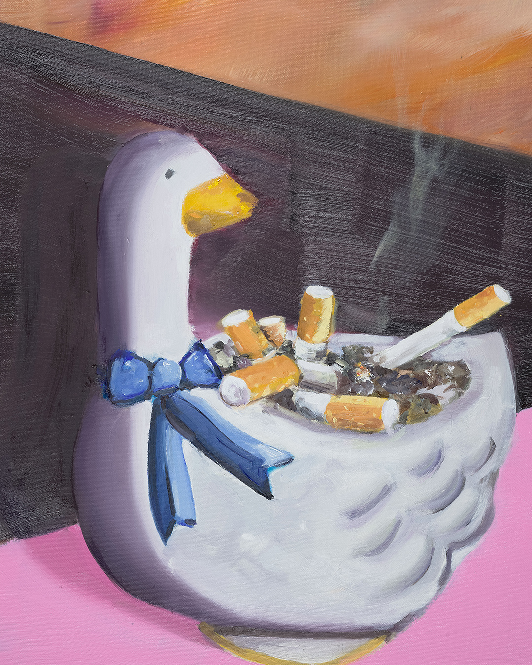 WG Aschenbecher, Öl auf Leinwand, 40 × 50 cm, 2025