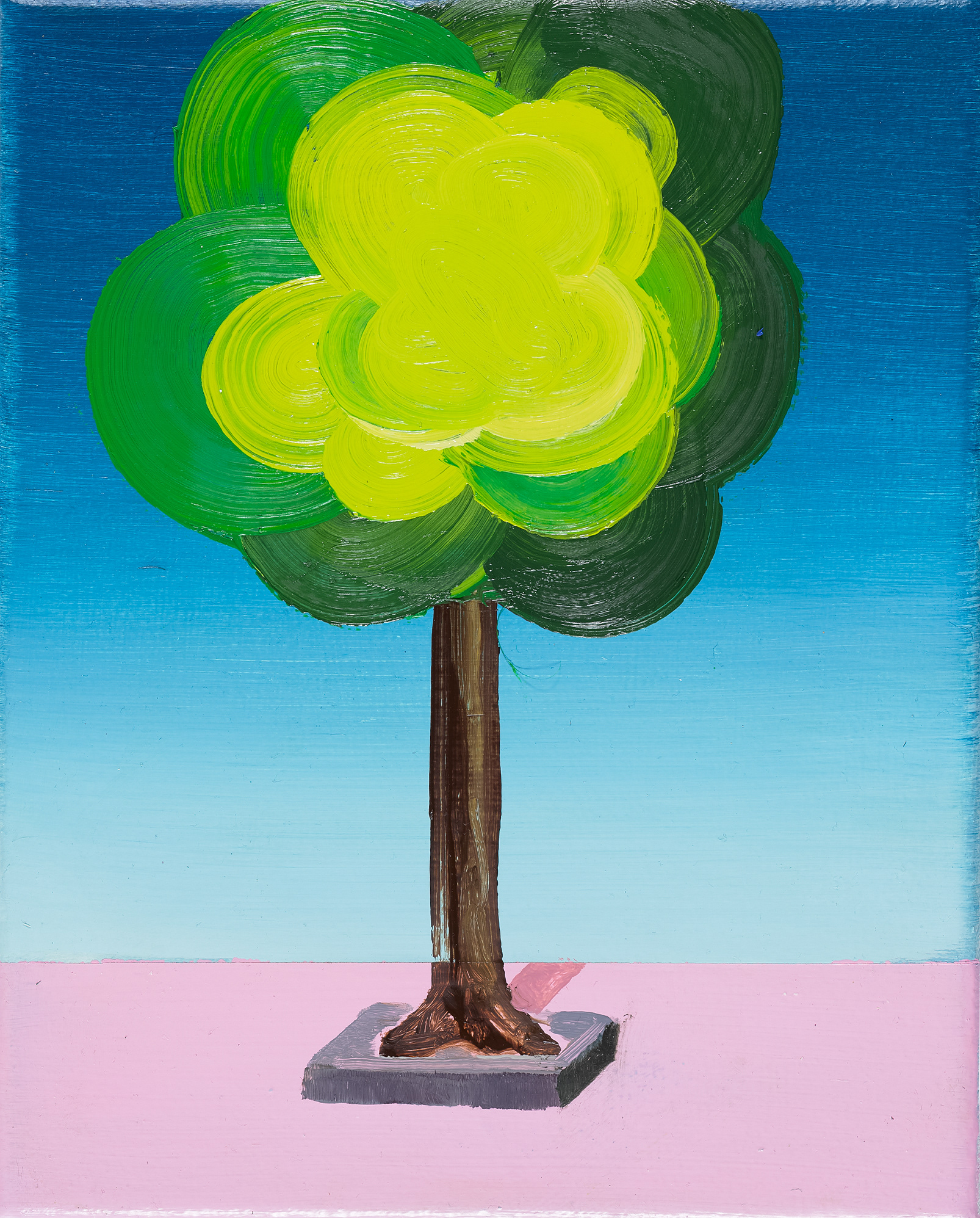 Baum, 2025, Öl auf Leinwand, 25 × 20 cm