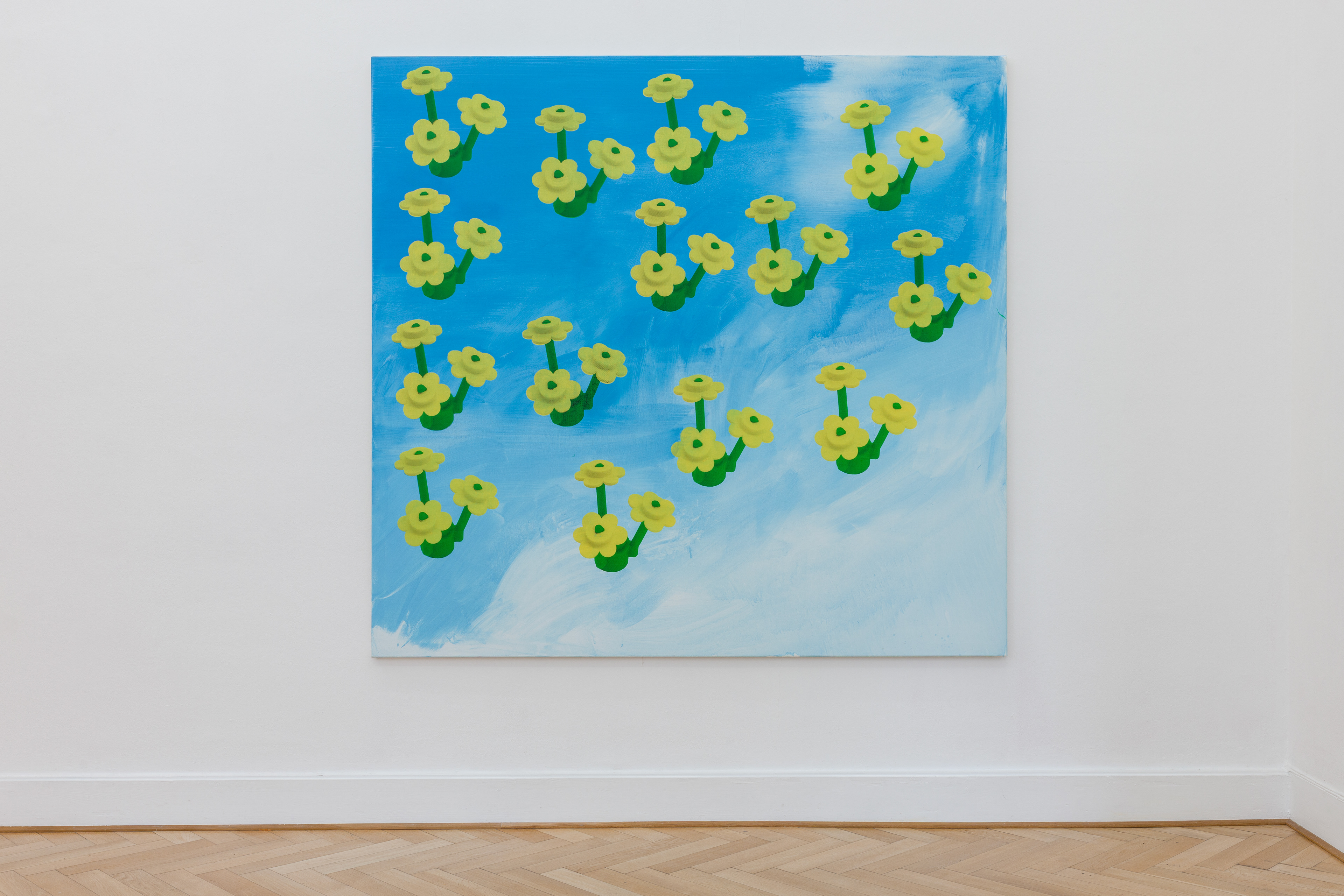 Stay positive Bemühung 2, 2025, Öl auf Leinwand, 200 × 190 cm, Frank Sperling