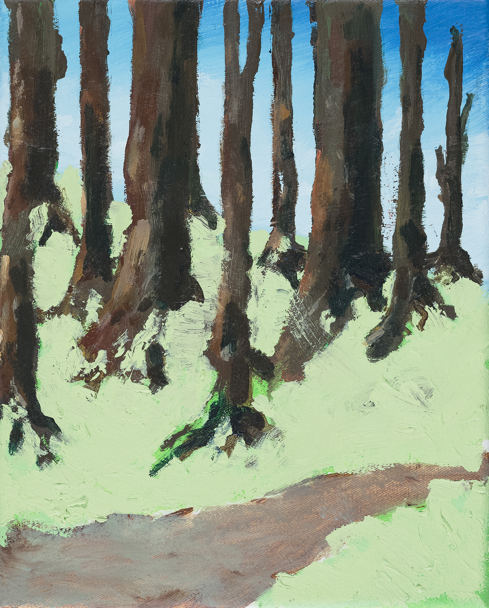 Wald, Acryl auf Leinwand, 25 × 20 cm, 2025