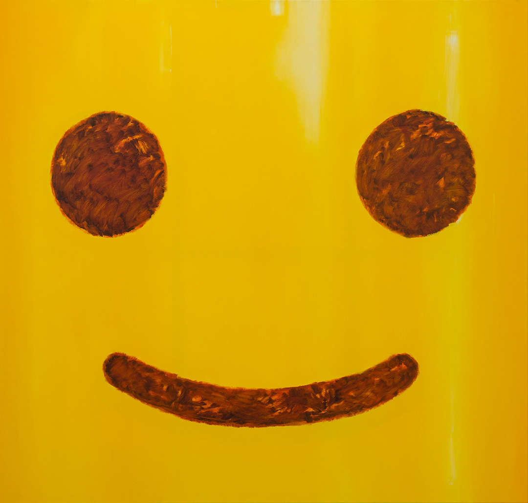 Stay positive Bemühung 1, Öl auf Leinwand, 200 × 190 cm, 2025