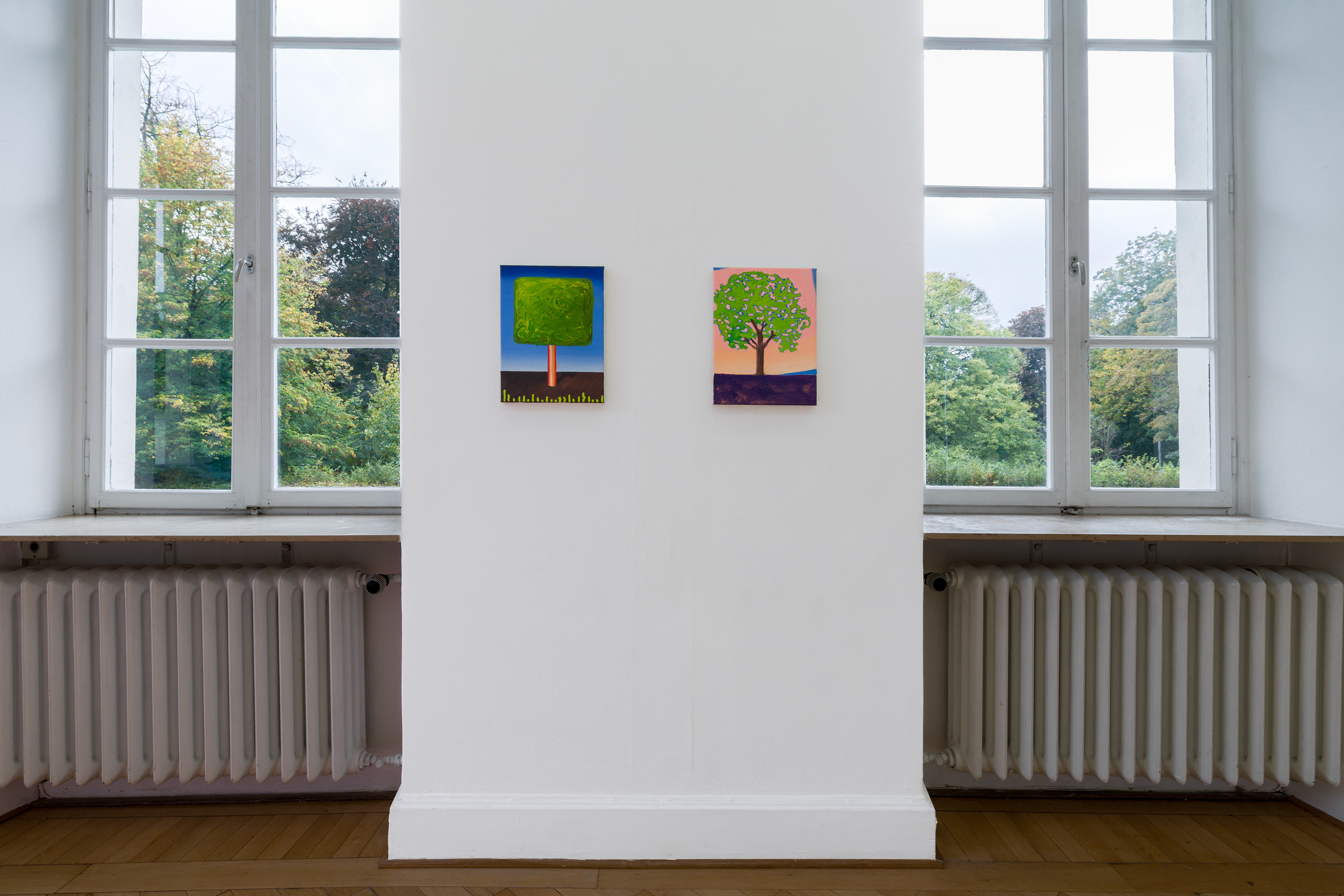 Baum 2&3,  2025, Öl auf Leinwand, 30 × 40 cm, Raum 2,  Foto Frank Sperling