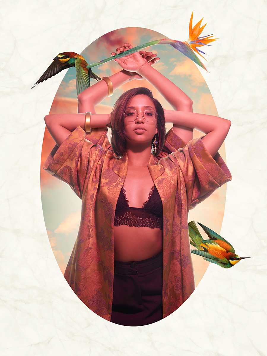 Creative portrait for Natie's EP shot and edited by Matthieu Hoarau