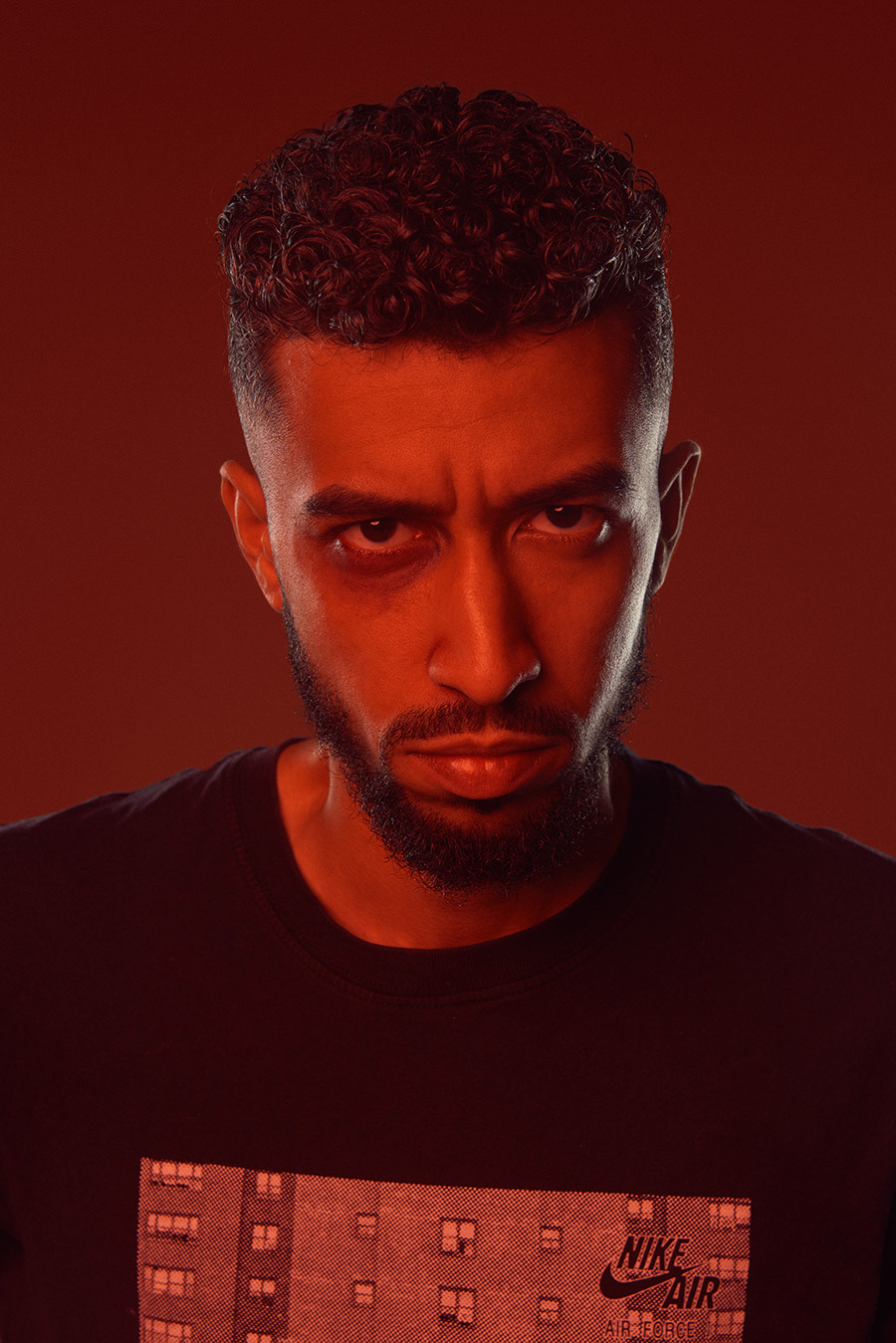 Portrait of the singer CTZN KANE shot in studio by Matthieu Hoarau