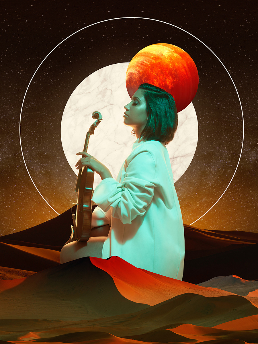 Creative portrait for Natie's EP shot and edited by Matthieu Hoarau