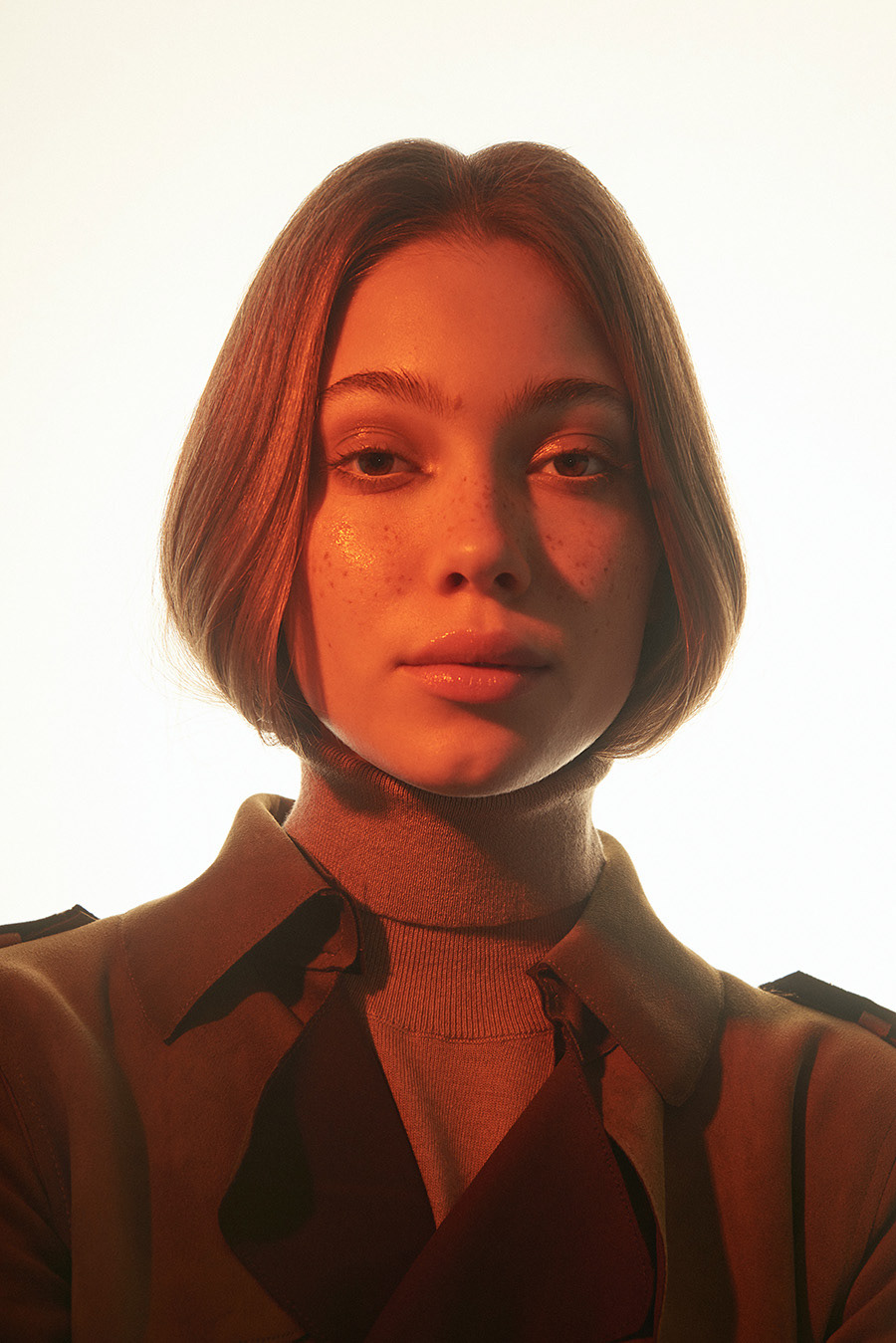 Polina, fashion model at Monster Management agency shot in studio by Matthieu Hoarau