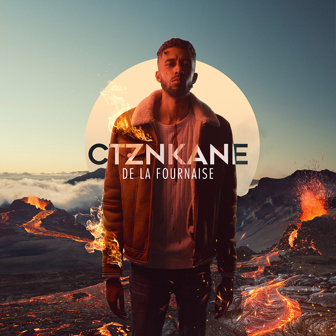 Cover album for CTZN KANE's EP "de la fournaise" shot and edited by Matthieu Hoarau