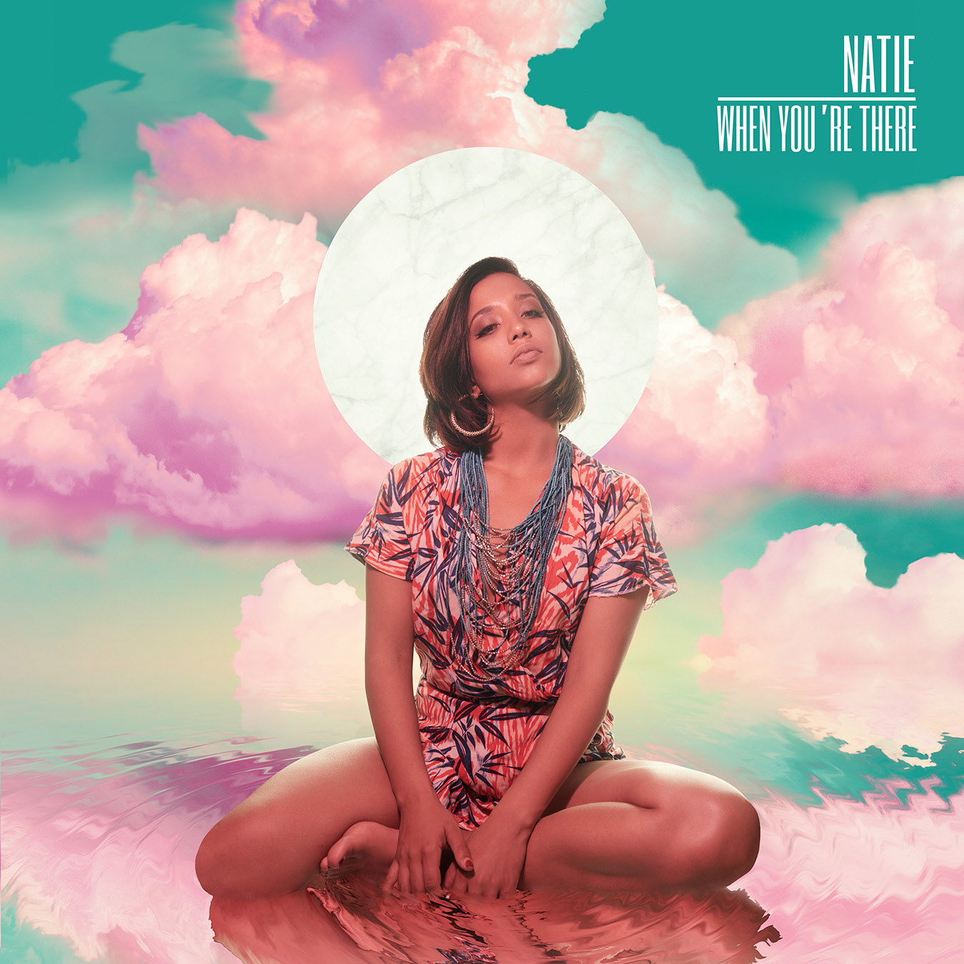 Creative cover for Natie's album "When you're there" shot and edited by Matthieu Hoarau