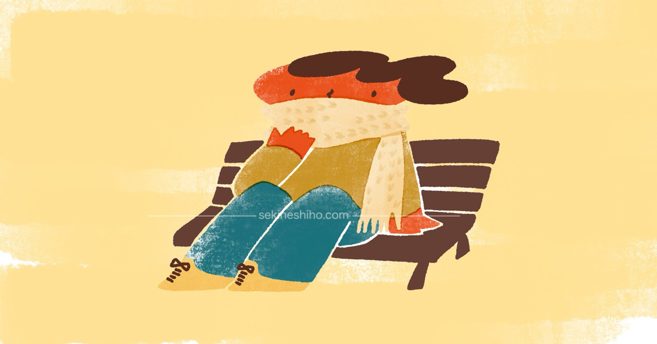 「秋のベンチ」