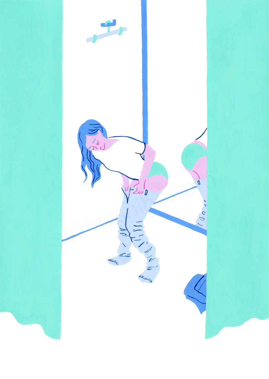 "In the fitting room"