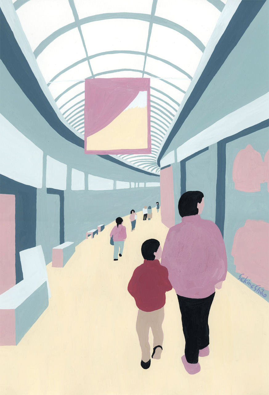 『高円寺パル商店街』アクリルガッシュ制作