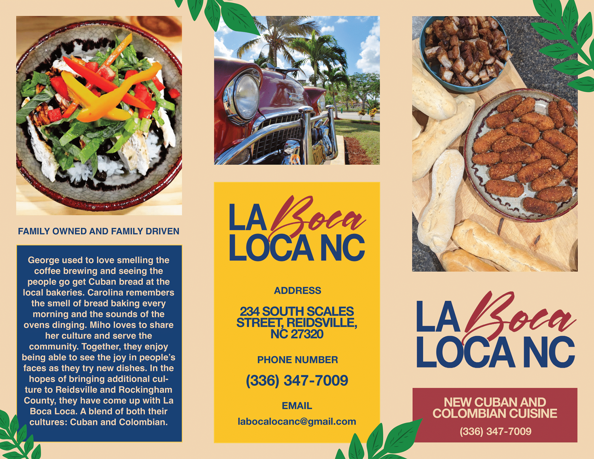 Design for the outside of the brochure