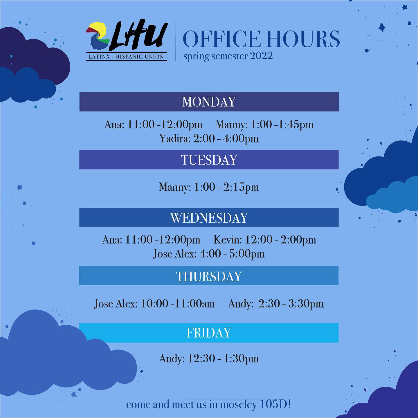 LHU Spring Office Hours 2022