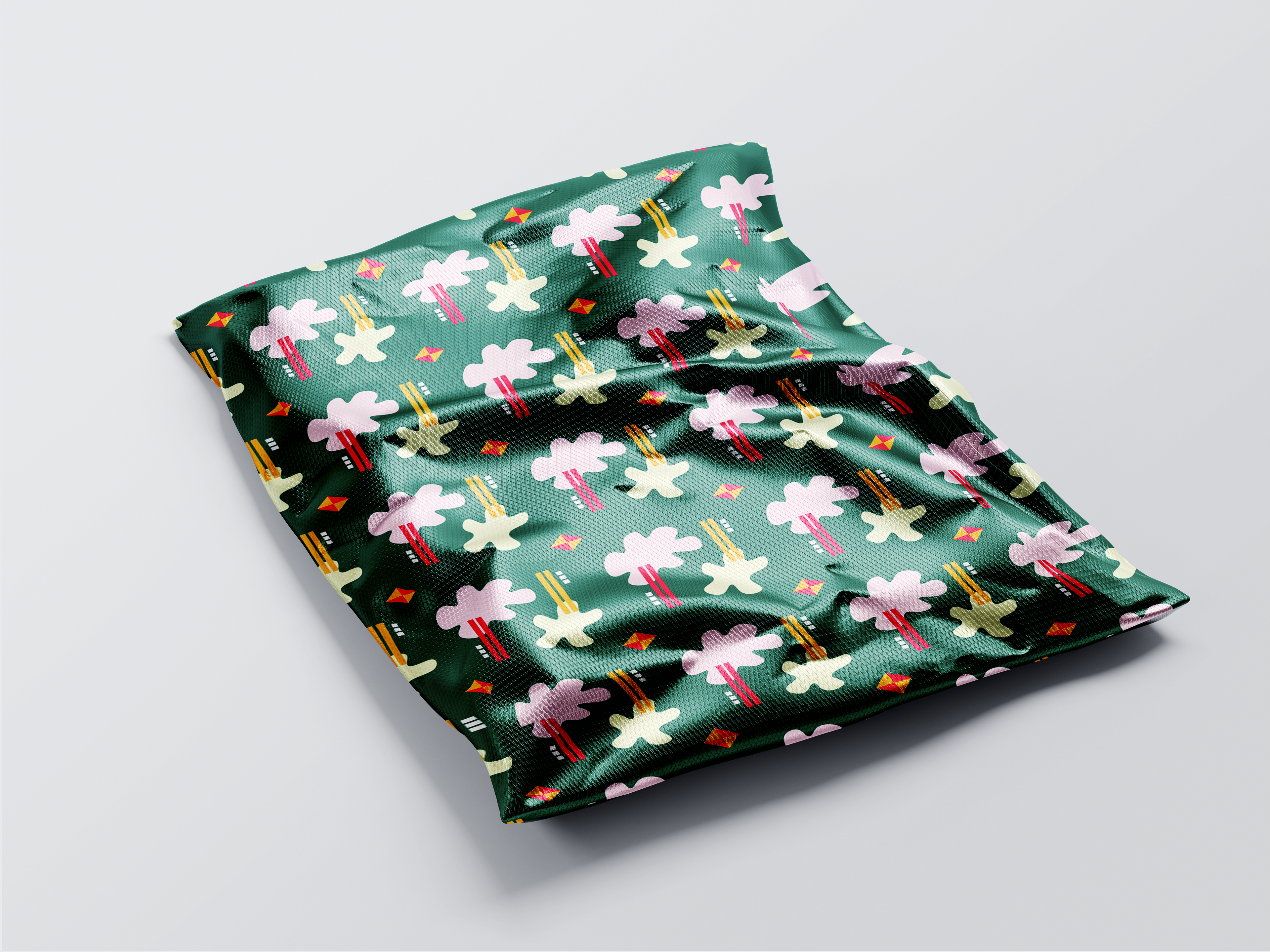 Packaging Mockup with Abstract Pattern