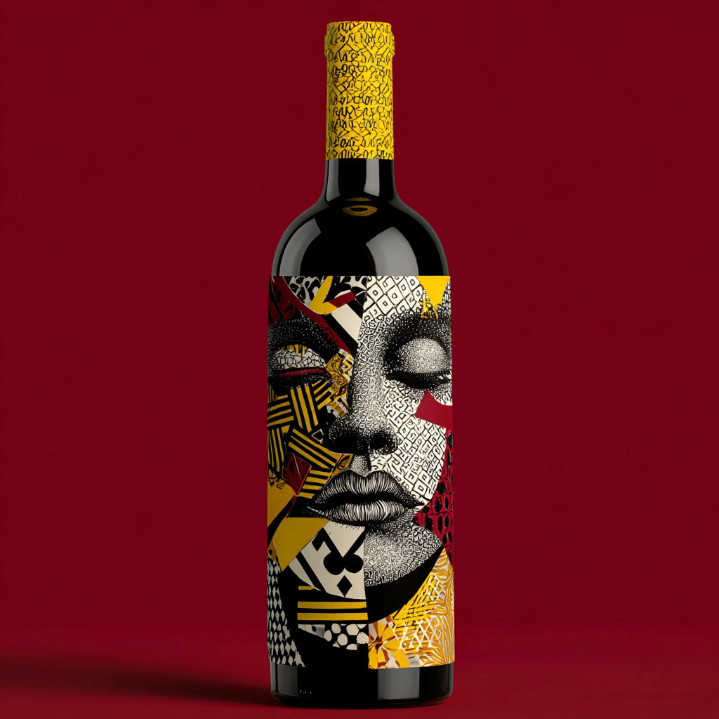 wine bottle for the brand POKER FACE --v 7 Job ID: 143134f8-ae4b-4990-96b9-6e2b6d8829f2