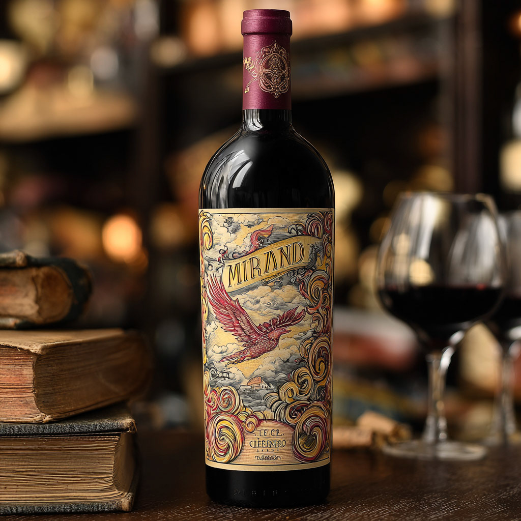 MIRANDO AL CIELO red wine bottle --v 7 Job ID: 486f180f-28e0-485a-aa5f-97960ac1a1ce