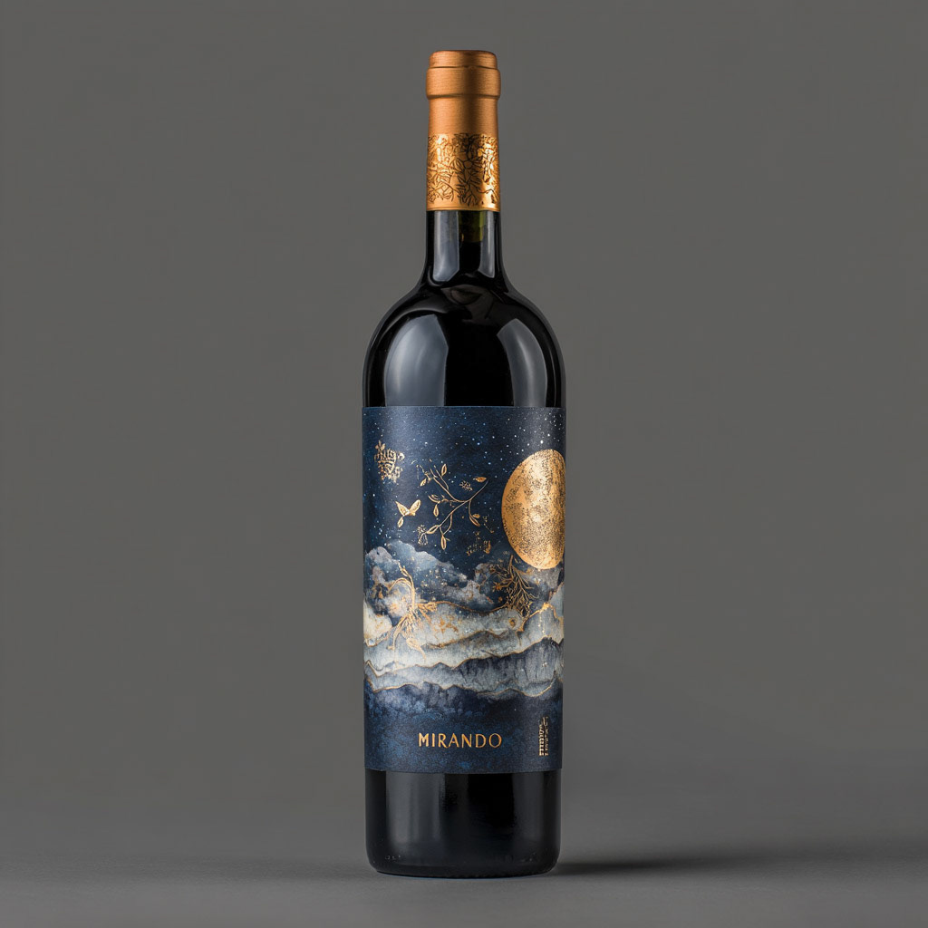 MIRANDO AL CIELO red wine bottle --v 7 Job ID: fe360719-961e-4b3c-932f-51ed5e6d44c2