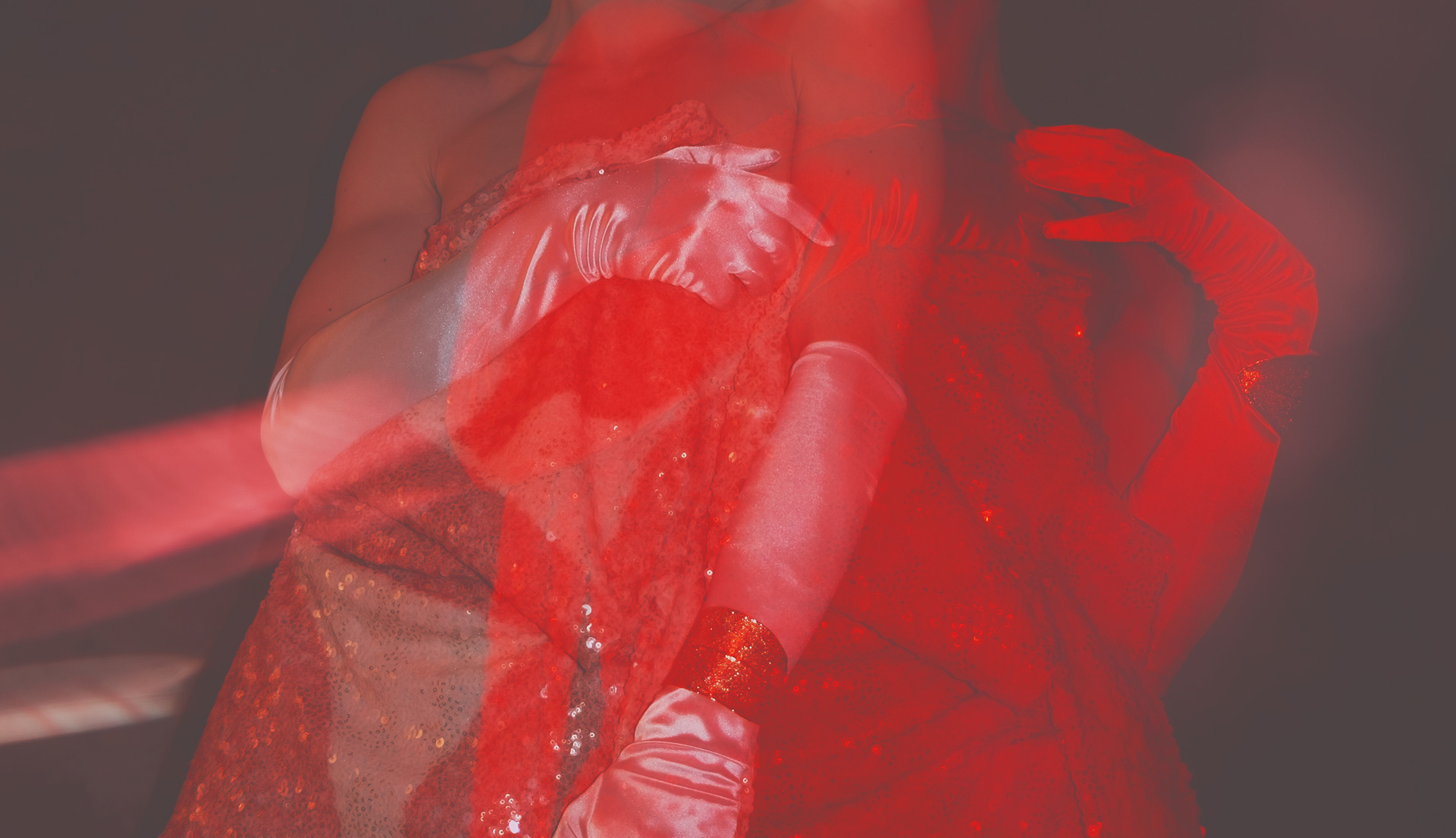 Boris Jelic for LEWIS Magazine photographed by Eliza Georgieva, stylist Laura Takahashi Christiansen, grooming Gabriella Tipsa Bruun. Double exposure, red, edgy, underground.