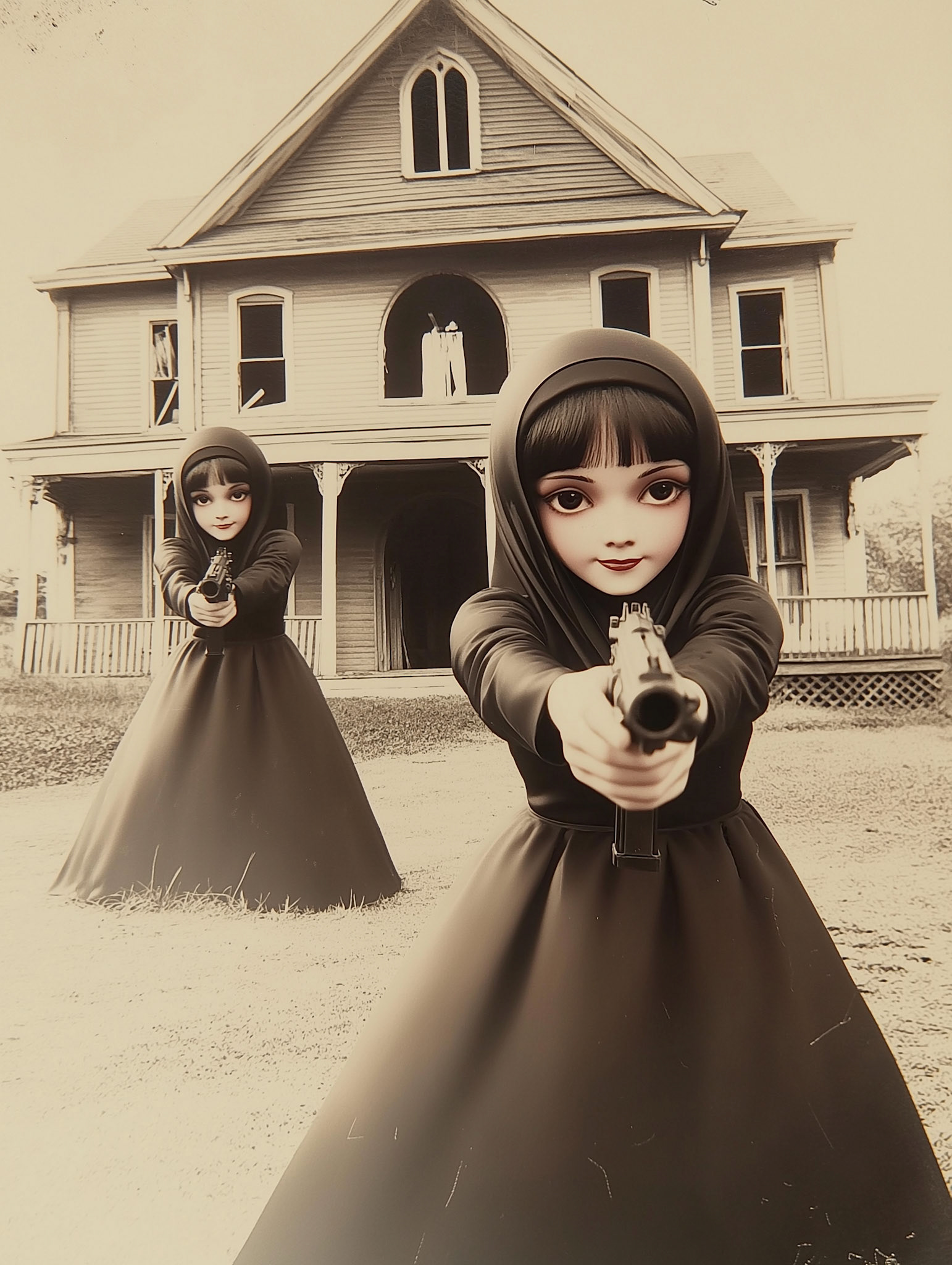 two nuns dressed in military fatigues --chaos 60 --ar 3:4 --style raw --profile 9l757yu --cref https://s.mj.run/iZ1qVLRalZk --stylize 650 --v 6.1 Job ID: 04e775d8-e866-4df0-84ad-95ded32719f8