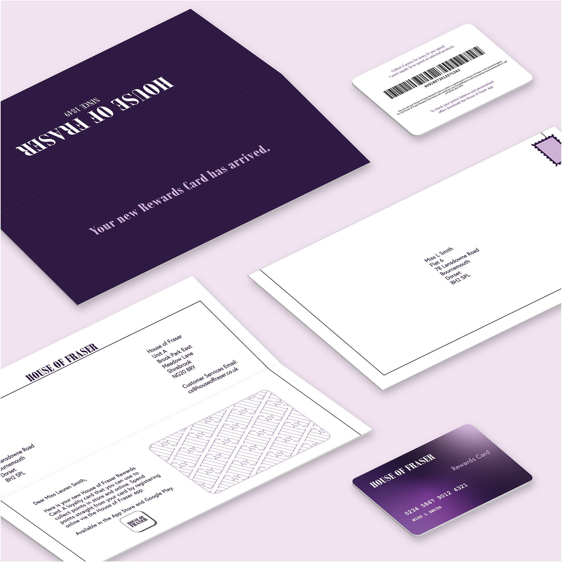 Letters & rewards cards