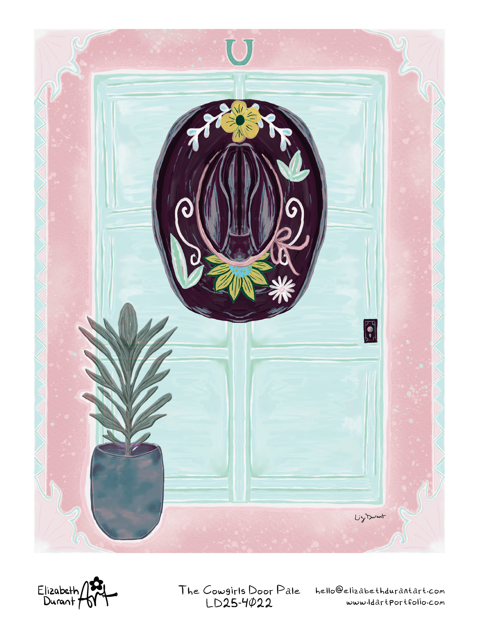 This illustration evokes home, tradition, and desert hospitality. With its symbolic details and bold color story, The Cowgirl’s Door is well suited for home décor, greeting cards, calendars, journals, and western-inspired lifestyle collections.