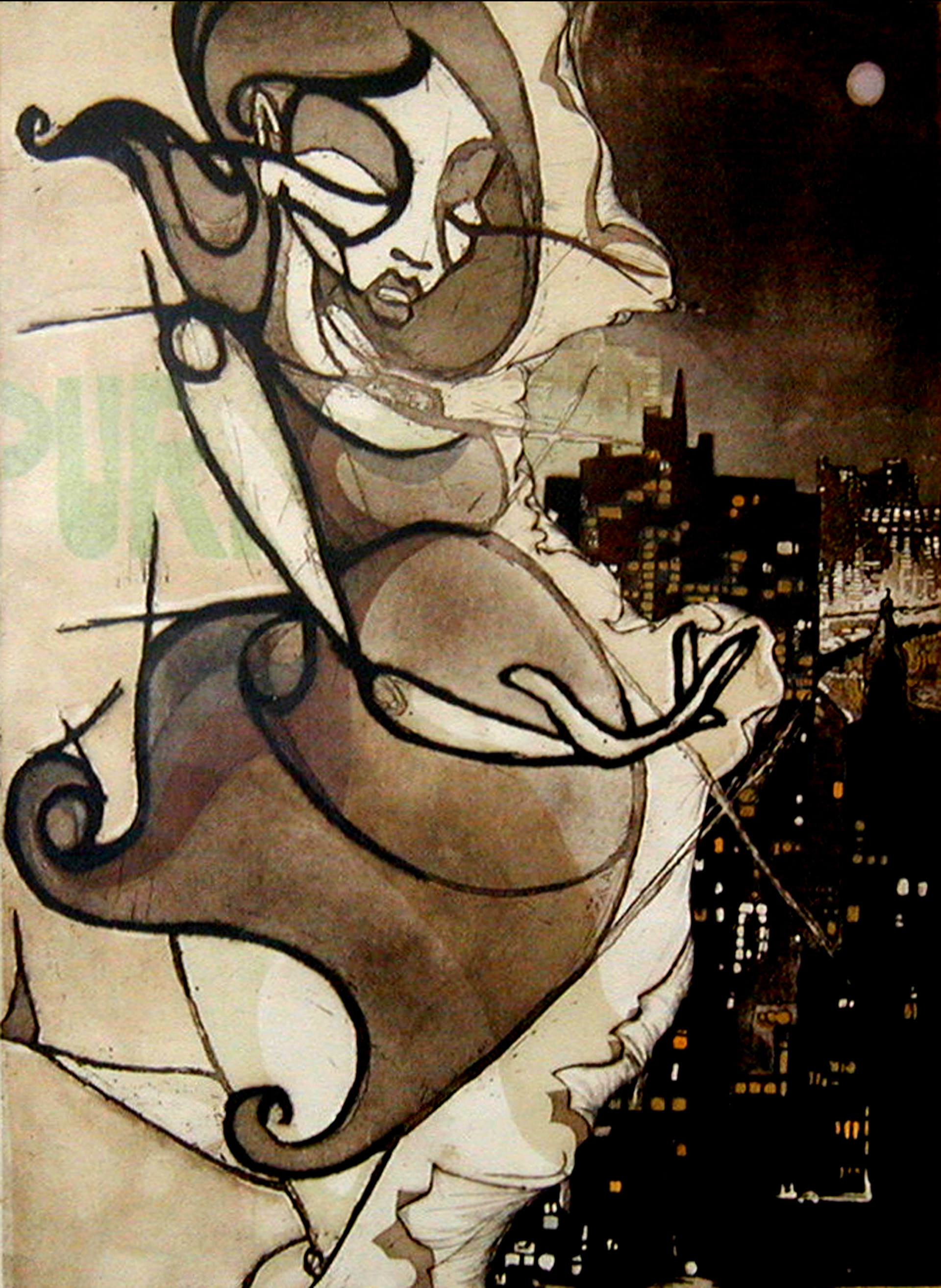Purity Supreme Monoprint / Etching Ink on Archival Paper / 17" x 22" / 2003 / Edition:14