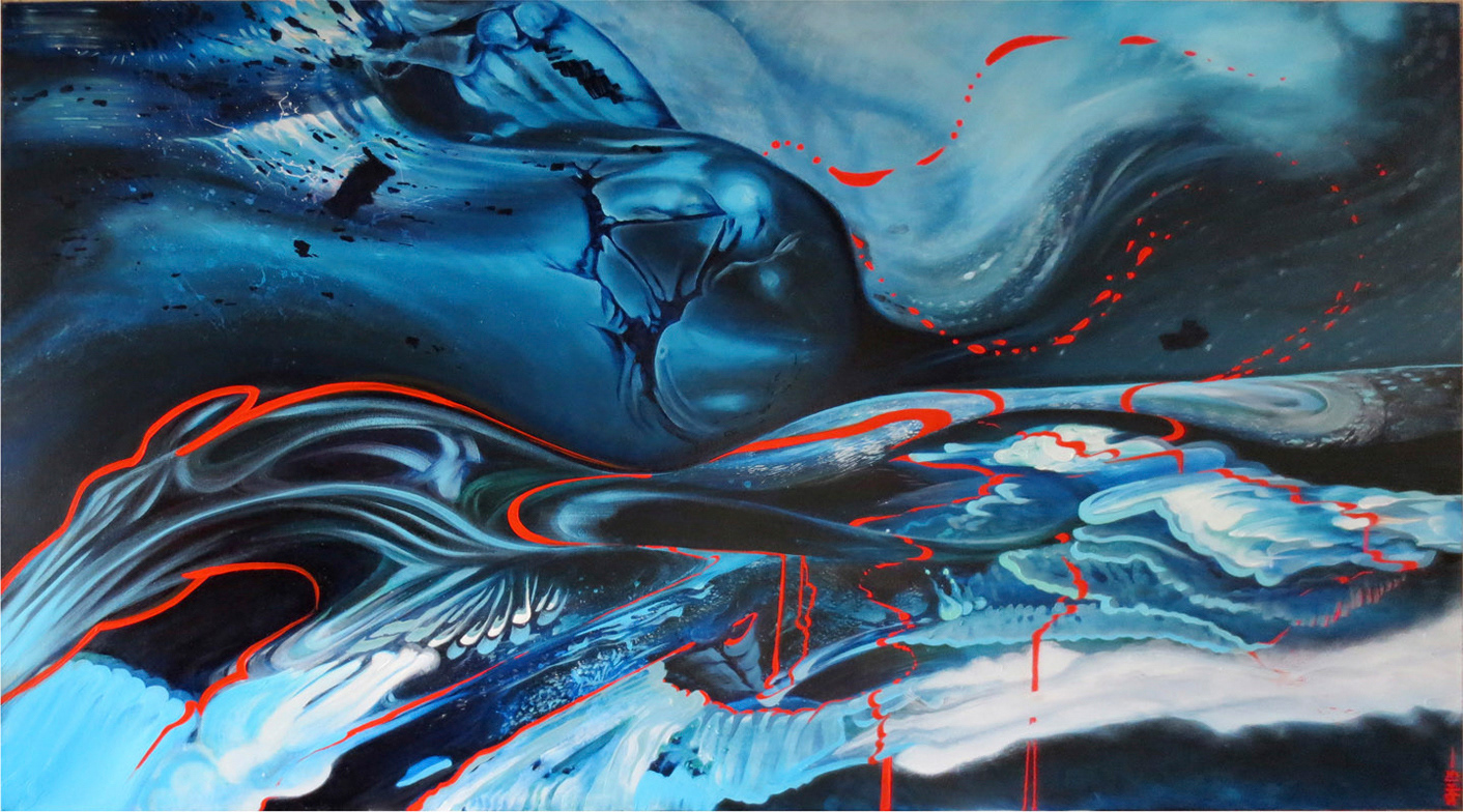 Meehir's Glacier / Oil on Canvas / 40" x 80"