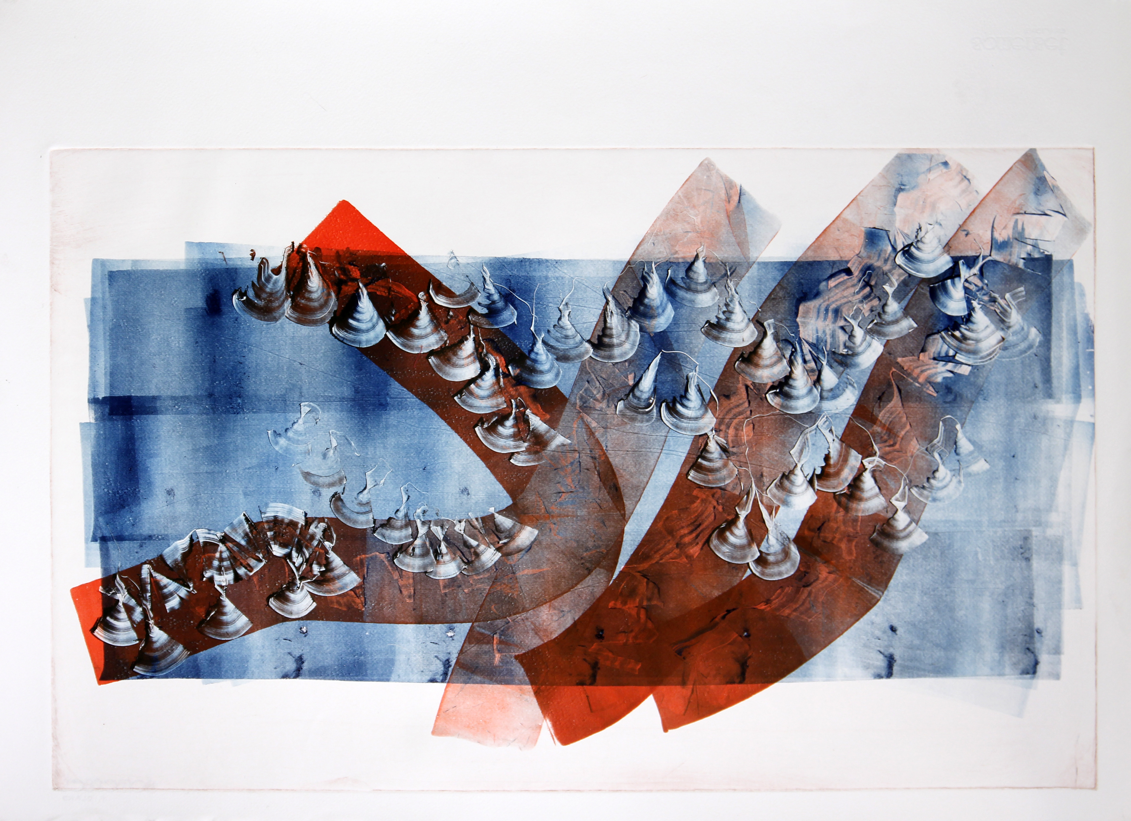 Bells Monotype / Ink on Archival Paper / 17" x 22" / 2018 / Edition: Unique