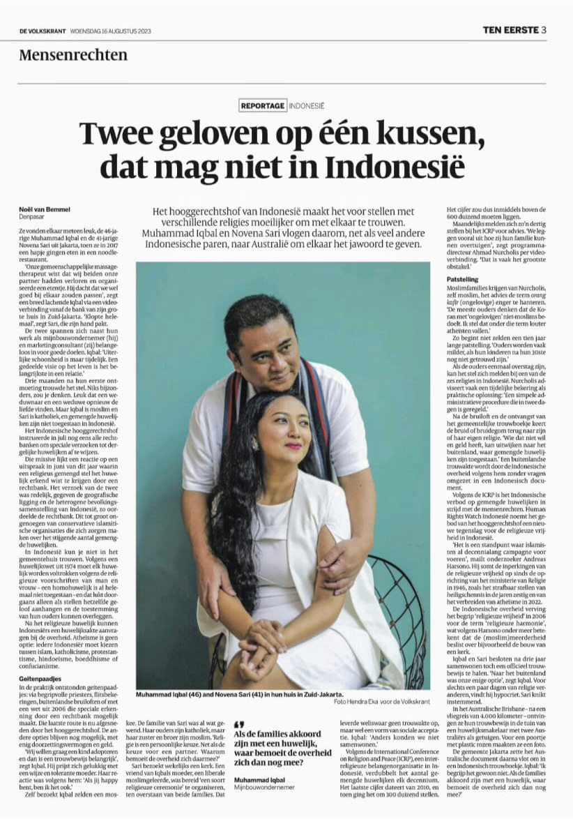 Interfaith Marriage in Indonesia