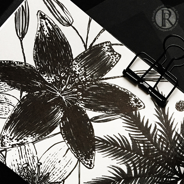 Pen & Ink Sketchbook: Lilly Illustration