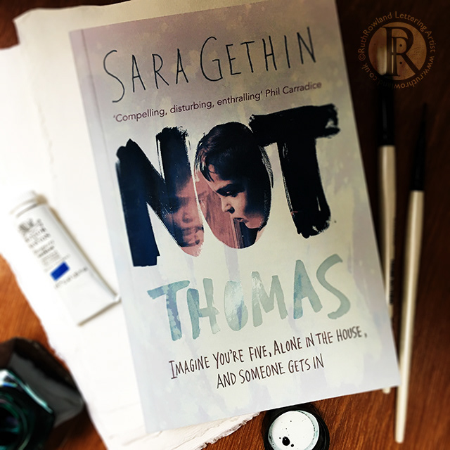 Book cover design and hand lettered titles for Not Thomas