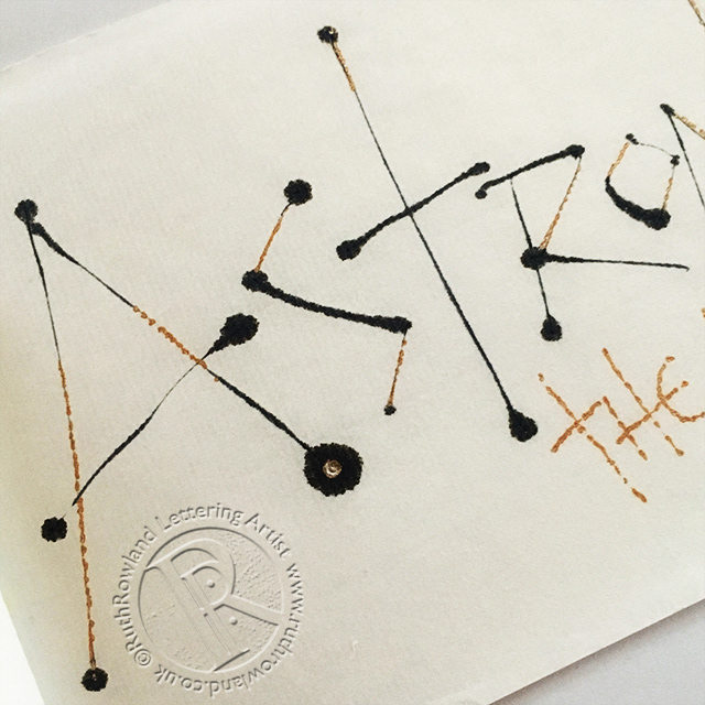 ©Ruth Rowland Lettering Artist & Illustrator - Harry Potter Lettering Sketchbook: Astronomy Page