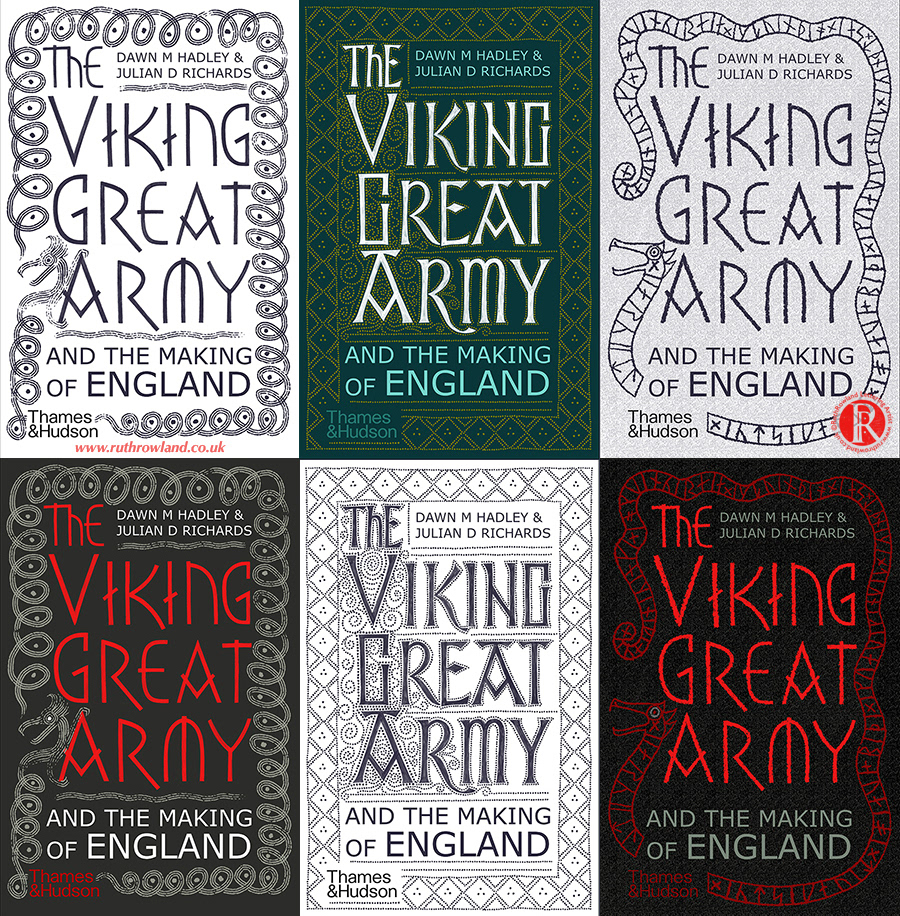 Lettering Artist Ruth Rowland - hand lettered book cover for The Viking Great Army by Dawn Hadley and Julian Richards, Thames & Hudson
