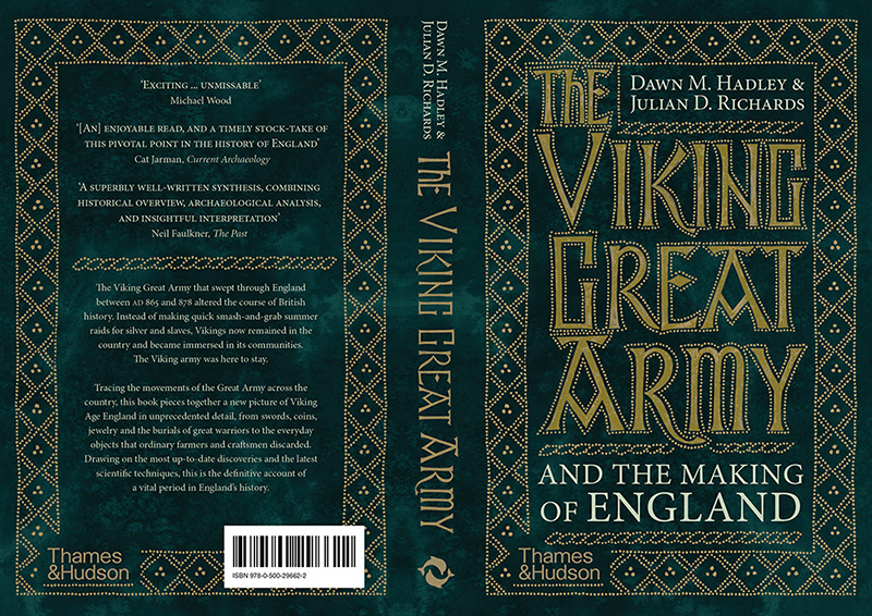 Lettering Artist Ruth Rowland - hand lettered book cover for The Viking Great Army by Dawn Hadley and Julian Richards, Thames & Hudson